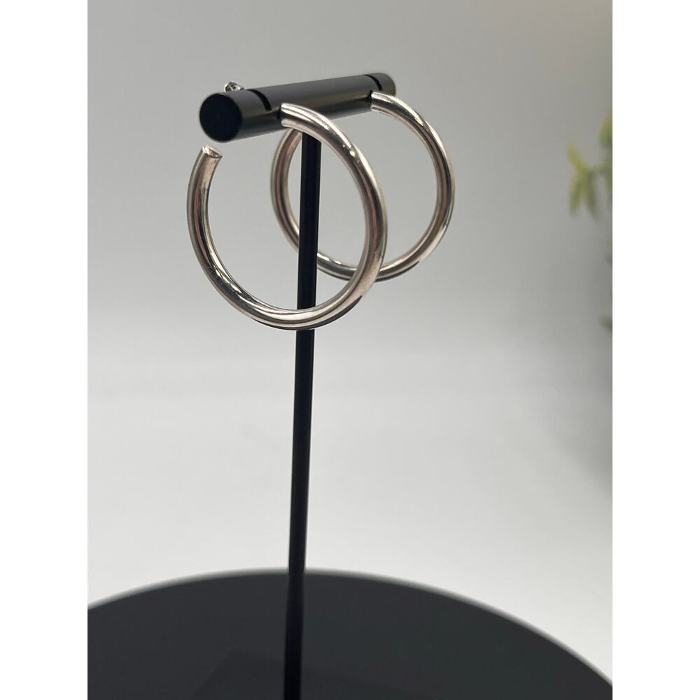 Dyadema Signed Bronze‎ Italy Classic Hoop Earrings